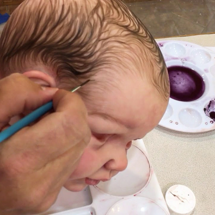 painting a reborn doll