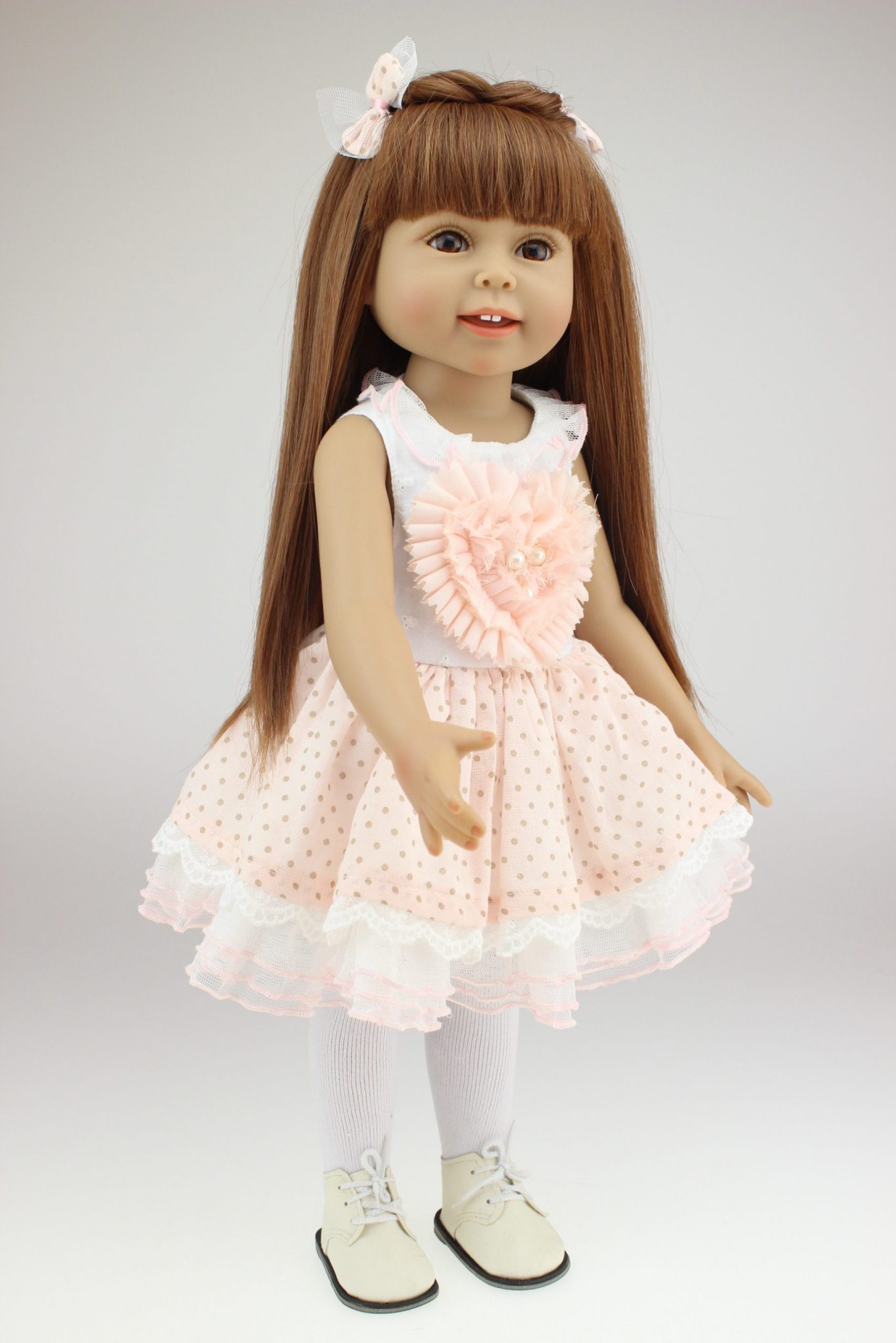 18 Inch Silicone Girl Dolls Gift for Little Girl  World Reborn Doll